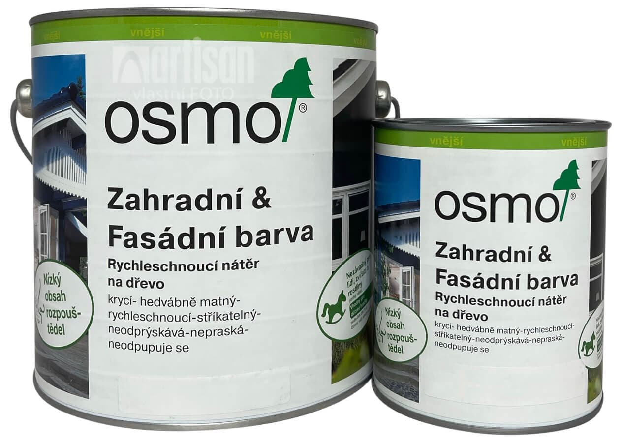 OSMO Záhradná a fasádna farba - veľkosť balenia 0.75 l a 2.5 l.